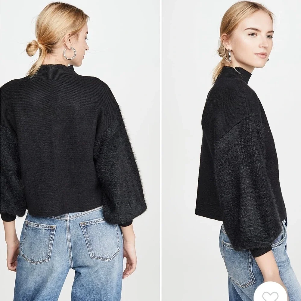 Line & Dot Black Claire Sweater Size M - Picture 2 of 9